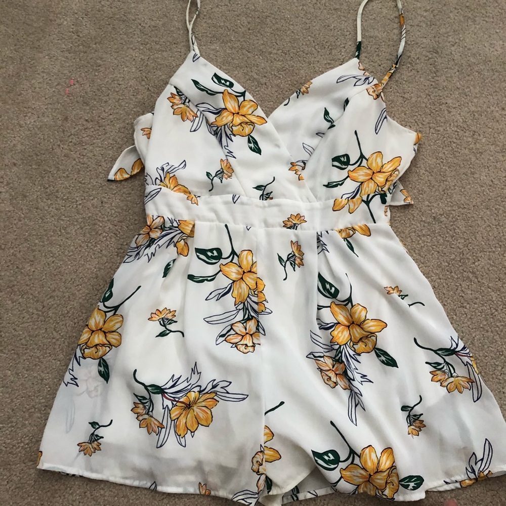 Floral Tie-Back Romper